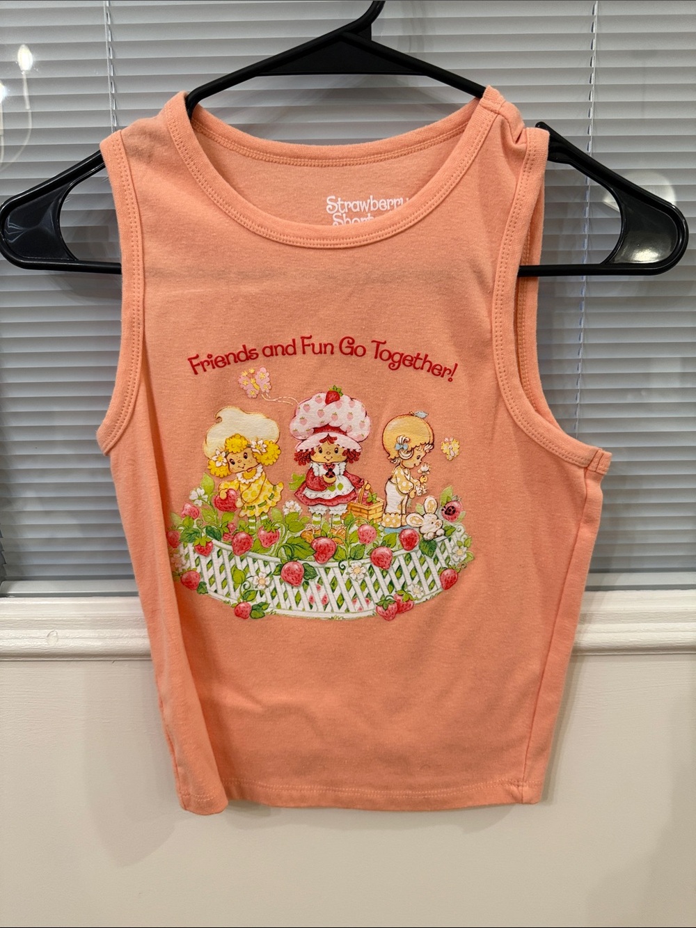 Peach Tank Top - Friends and Fun Graphic